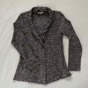 Cardigan sweater with sequins